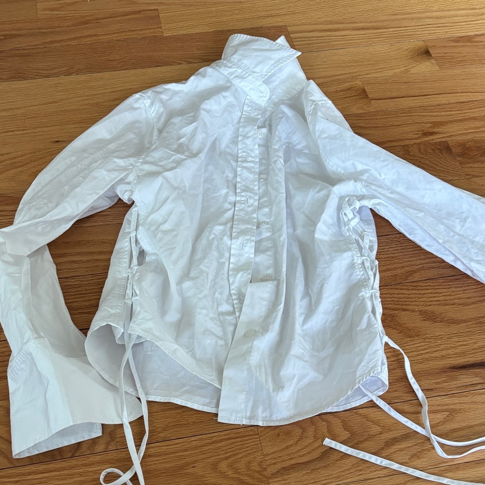 Zara tie up sides dress shirt